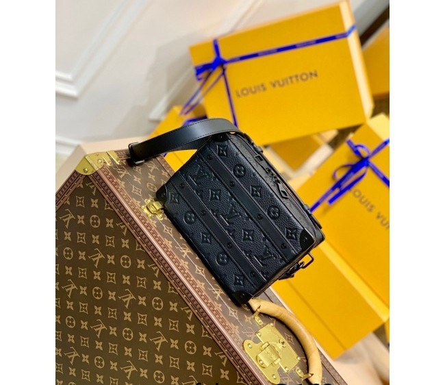 Louis Vuitton Handle Soft Trunk Bag in Black Monogram Leather M59163 2022