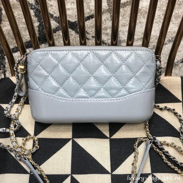 Chanel Gabrielle Clutch on Chain/Mini Bag A94505 Light Blue 2019 Collection