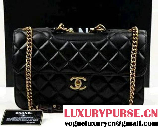 Chanel Perfect Edge Jumbo Flap Bag In Black Calfskin