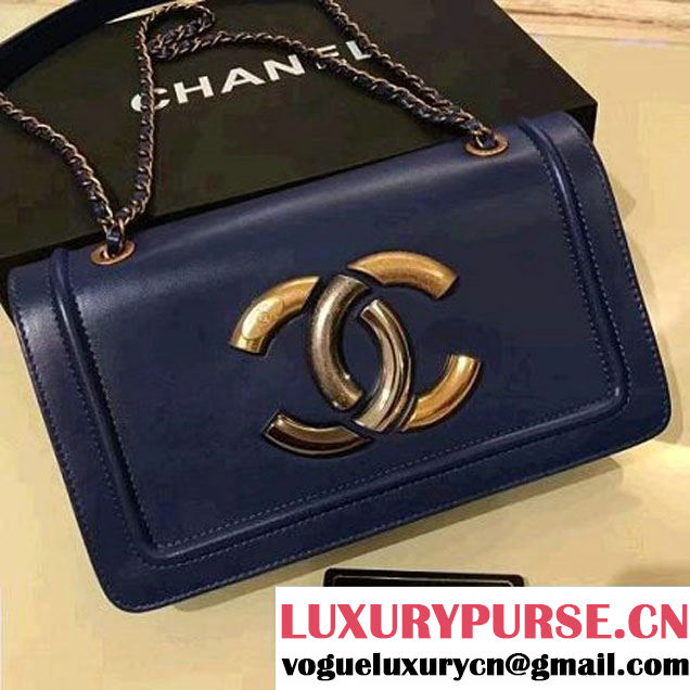 Chanel Lambskin CC Flap Bag Navy F/W 2016 (1A145-6101419 )