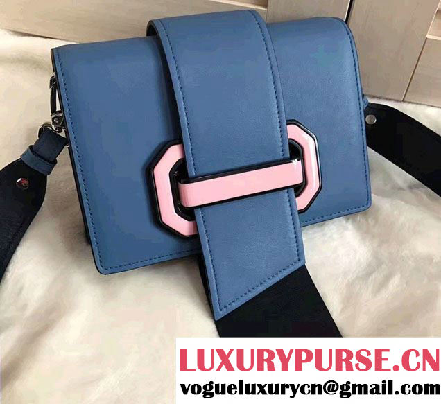 Prada Plex Ribbon Bag 1BD067 Blue/Black 2017