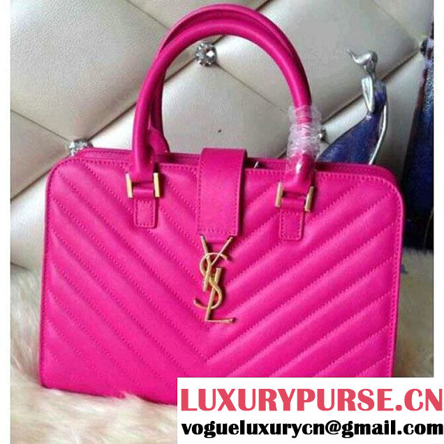 Saint Laurent rosy Monogramme Cabas Matelasse Small Bag - Fall 2014 (ysl5741-1a136 ) (ysl5741-1a136 )
