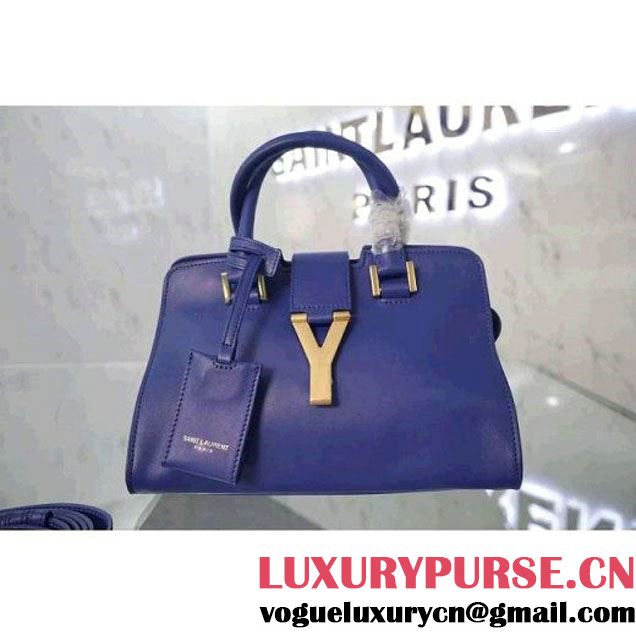 Saint Laurent Mini Monogram Cabas Bag In Royal Blue (WMJ-063020 )
