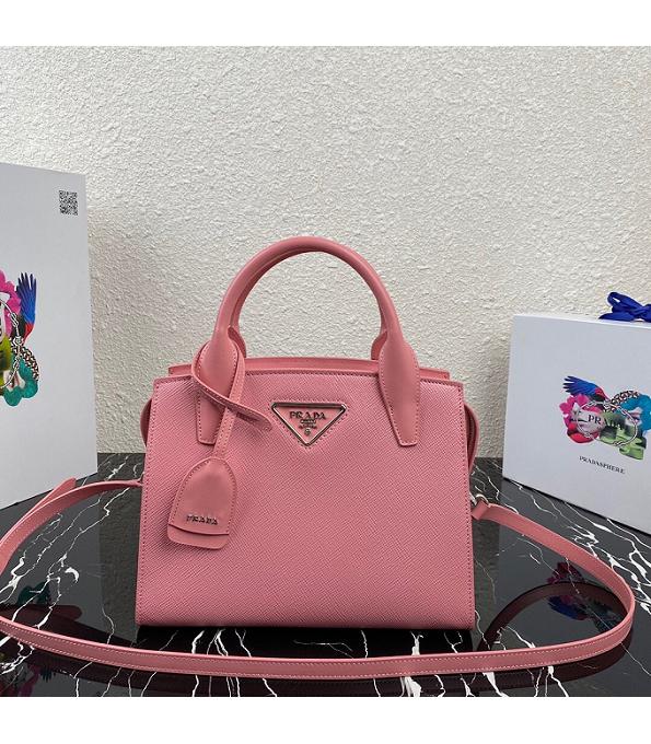 Prada Kristen Pink Original Saffiano Leather Tote Handbag